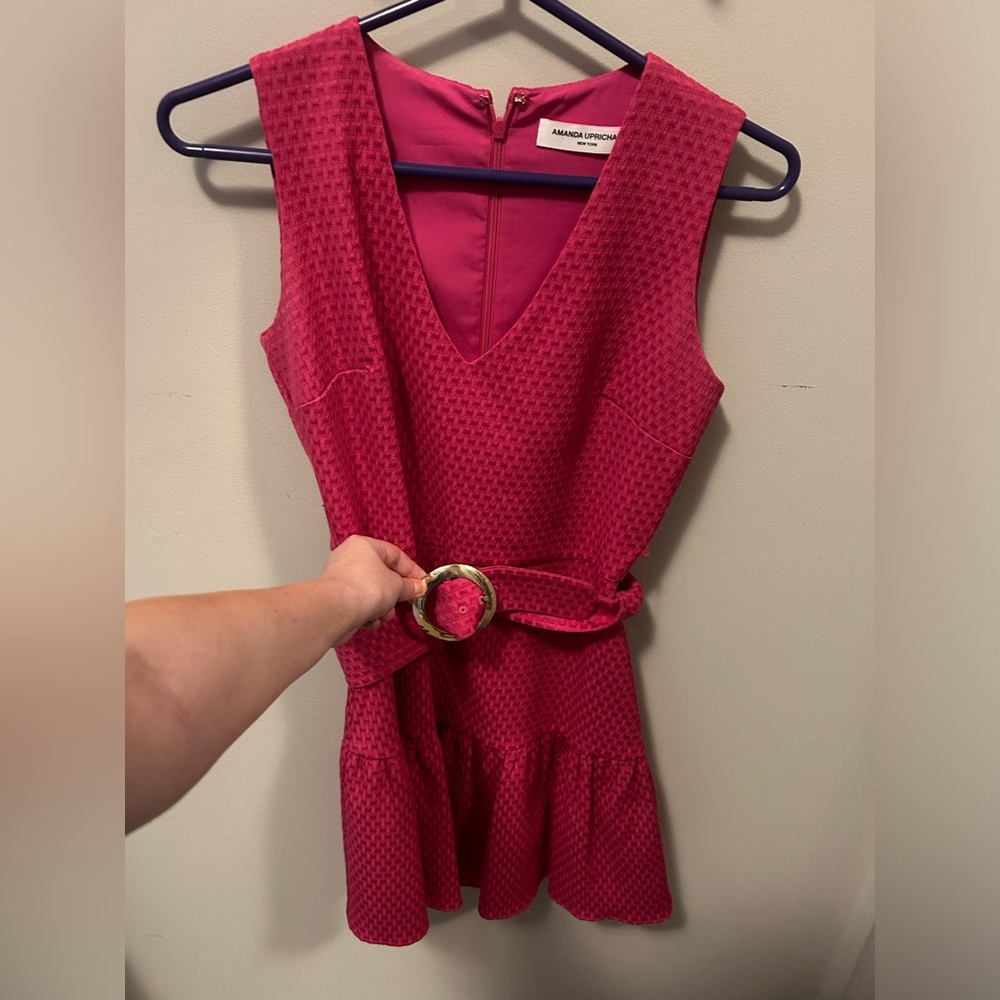 Amanda Uprichard hot pink dress